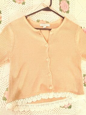 And Now This Cream Cropped Button Cardigan